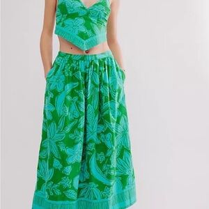 Free People Green Floral Dress